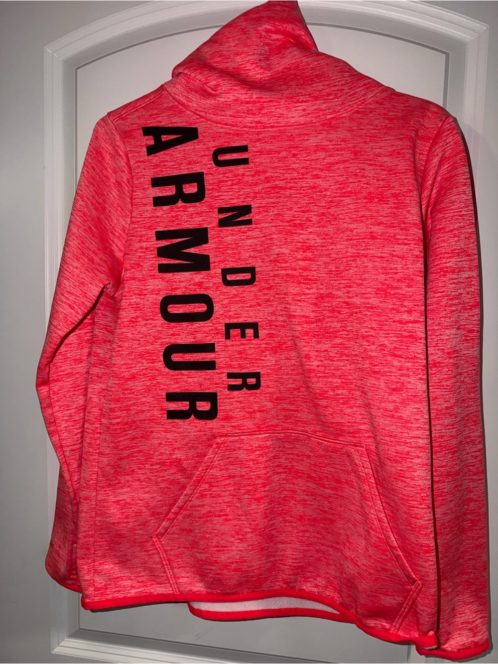 Under Armour Pink/Coral Women’s Pullover with Vertical Logo